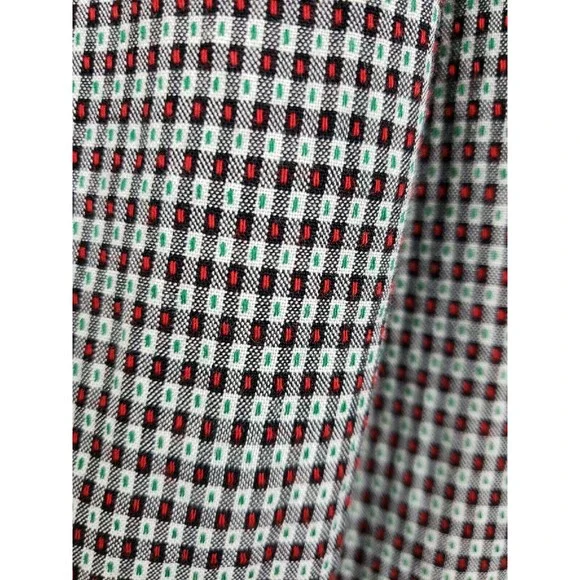 MARISA CHRISTINA WOMEN'S sz large red green checks Pleated Midi Skirt elastic - Picture 2 of 8